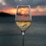 Wine glass sunset