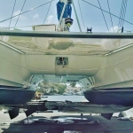 Another day of upgrades to ARAVILLA while she was out of the water. Busy day, and ready to go sailing again tomorrow!!