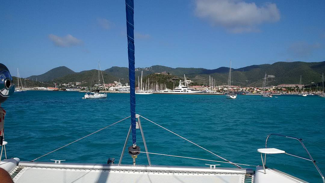 Rains have ended and sun is shining. View of Fort St Louis, Port St Louis, Marigot, Marigot Bay. Nice way to spend a Caribbean long weekend.