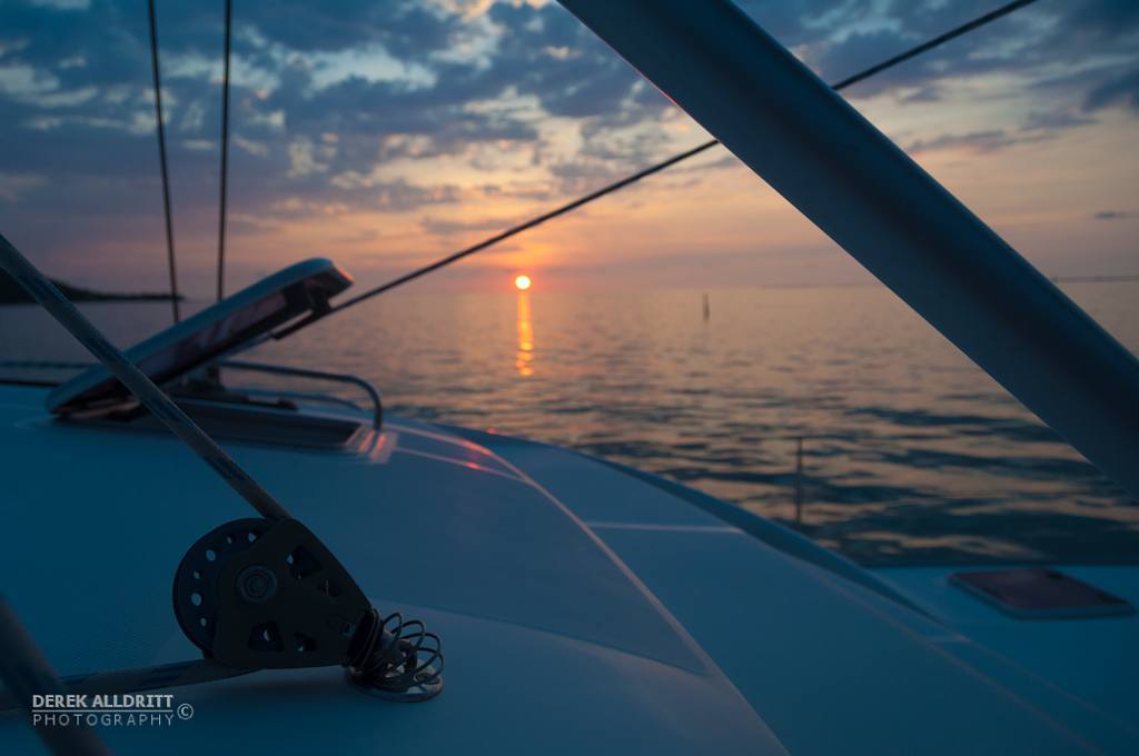 More amazing sunset cruising and photos on perfectly still warm Caribbean waters